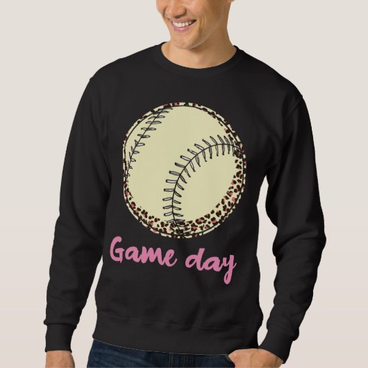 Sweatshirt Game Day Baseball Leopard (Devant)