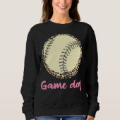 Sweatshirt Game Day Baseball Leopard (Devant)