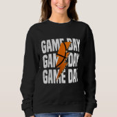 Sweatshirt Game Day Basketball Leopard Lightning (Devant)