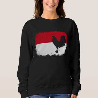 Sweatshirt Game fowl vintage Indonesia Indonesian flag rooste