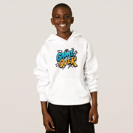 Sweatshirt Game Over Graffiti - Style de jeu vidéo (Devant entier)