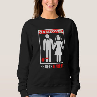 Sweatshirt Game over mari marié enterrement de vie de garçon