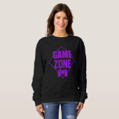 Sweatshirt Game Zone Controller Purple Video Game Gamer Shirt (Devant entier)