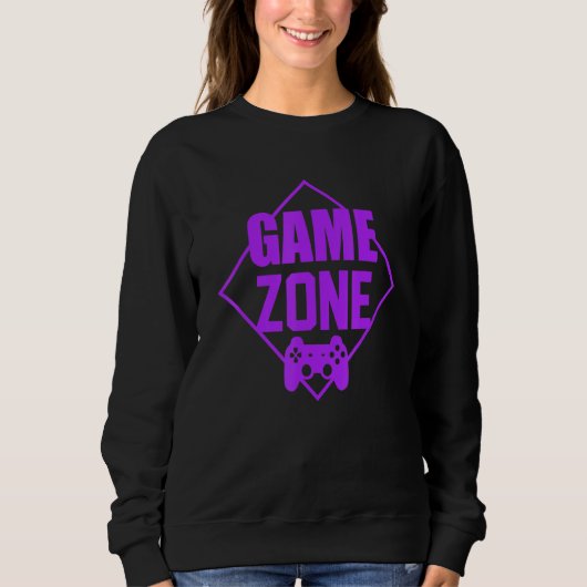 Sweatshirt Game Zone Controller Purple Video Game Gamer Shirt (Devant)