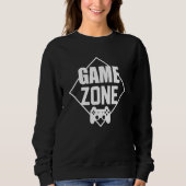 Sweatshirt Game Zone Controller White Video Game Gamer (Devant)