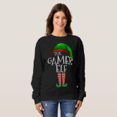 Sweatshirt Gamer Elf Famille Correspondant Noël Cadeau Vidéo (Devant entier)