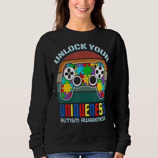 Sweatshirt Gamer Enfants Sensibilisation sur l'autisme Garçon (Devant)