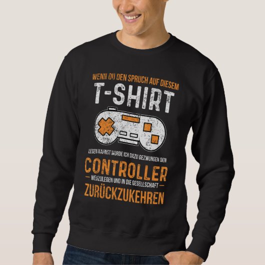 Sweatshirt Gamer Gaming Console Société forcée (Devant)
