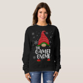Sweatshirt Gamer Gnome Funny Matching Christmas Family Pa (Devant entier)