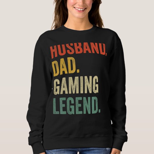 Sweatshirt Gamer Papa Mari Papa Vidéo Jeu Légende Père (Devant)