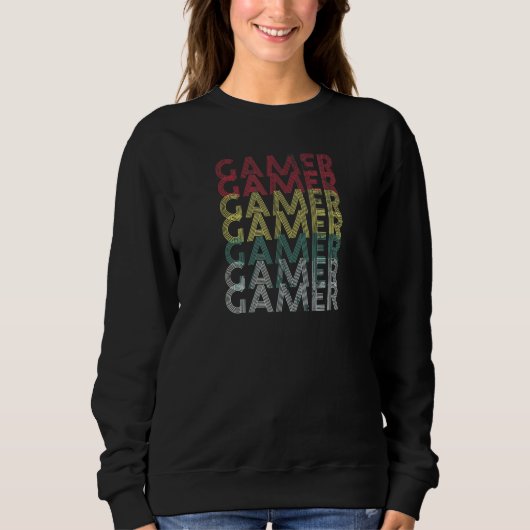 Sweatshirt Gamer Retro 70sgame (Devant)