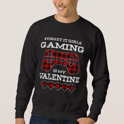 Sweatshirt Gamer Valentines Day Video Games Funny Gaming Boys (Devant)