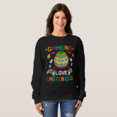 Sweatshirt Gamers Love Easter Eggs Easter Day For Teens Boys (Devant entier)