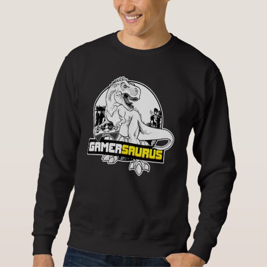 Sweatshirt Gamersaurus Gamer Dinosaur jeu vidéo (Devant)