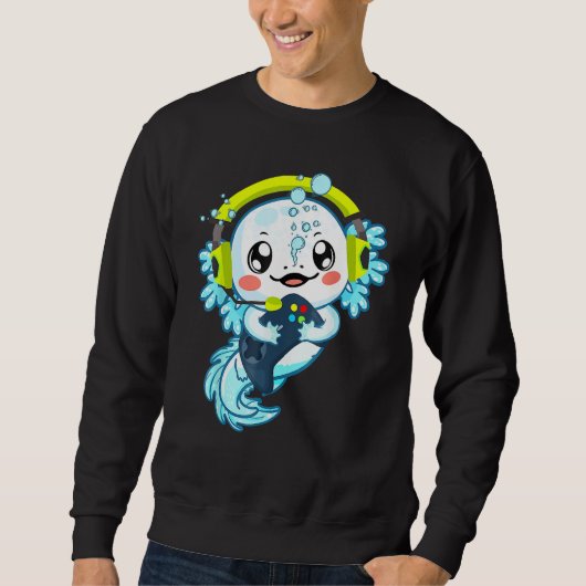 Sweatshirt Gamesolotl Axolotl Video Game Gaming Gamer Matchin (Devant)