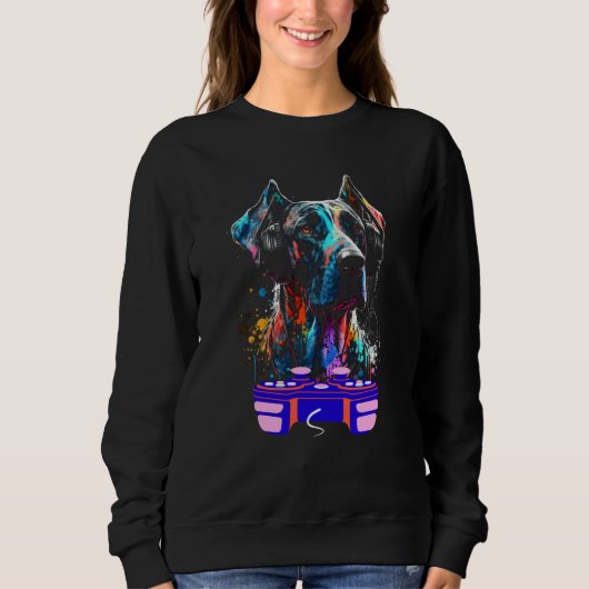 Sweatshirt Gaming Great Dane Dog Player Animal Video Gamer Me (Devant)