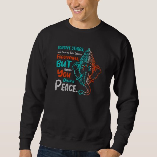 Sweatshirt Ganesh de la paix spirituelle (Devant)
