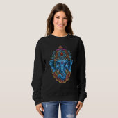 Sweatshirt Ganesha Inde Géométrie sacrée Géométrie Sainte Hin (Devant entier)
