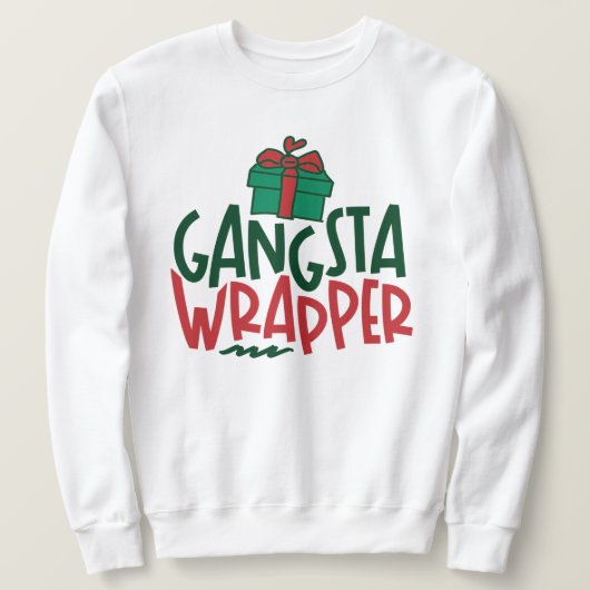 Sweatshirt Gangsta Wrapper - Noël drôle (Design devant)