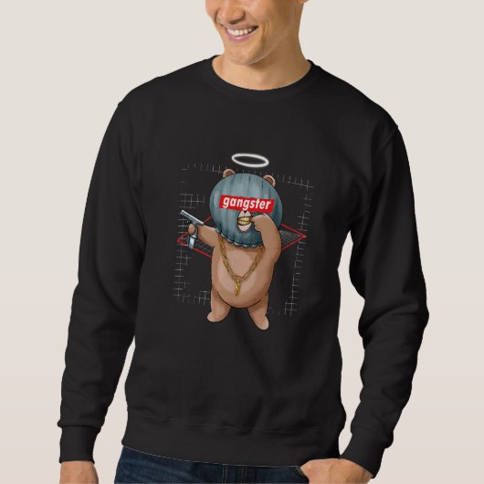 Sweatshirt Gangster Bear Teddy (Devant)
