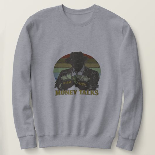 Sweatshirt Gangster comptant de l'argent (Design devant)