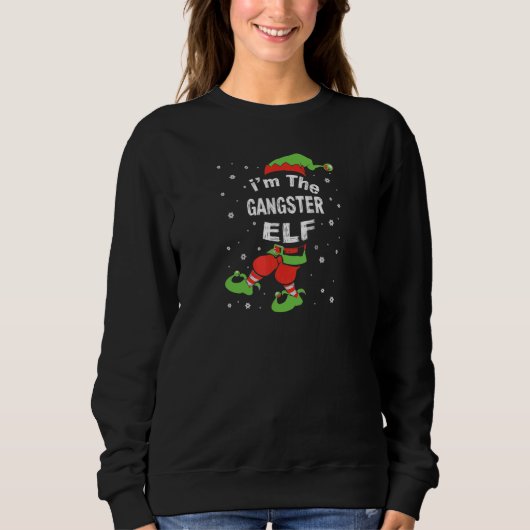 Sweatshirt Gangster Elf Matching Family Group Christmas Pajam (Devant)