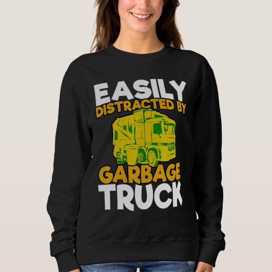 Sweatshirt Garbage Smiling Camion Garçon Meilleur jour de rec (Devant)