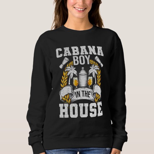 Sweatshirt Garçon de cabane dans la maison servant des boisso (Devant)