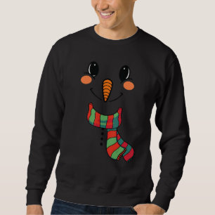 Sweatshirt Garçon de neige Visage de bonhomme de neige avec
