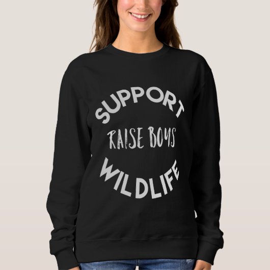 Sweatshirt Garçon Maman soutient Wildlife Raise Garçons (Devant)
