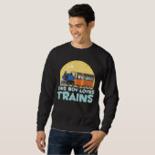 Sweatshirt Garçon Train Lover Locomotive Son Enfants Trains (Devant entier)