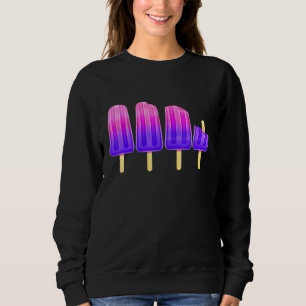 Sweatshirt Garçons Filles Vacances Été Ice Popsicle Stick Cre