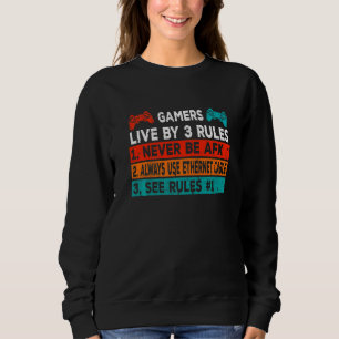 Sweatshirt Garçons Joueur Les joueurs vivent selon 3 règles