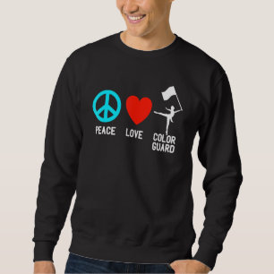 Sweatshirt Garde de drapeau de couleur d'amour de paix   Écol