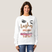 Sweatshirt Garde Tes Cils Longs Chemise De Normes Élevées (Devant entier)