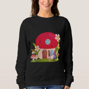 Sweatshirt Garden Gnomes et Mushroom House