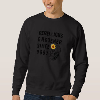 Sweatshirt Gardener rebelle depuis 2007 Détresse Crâne Sunf