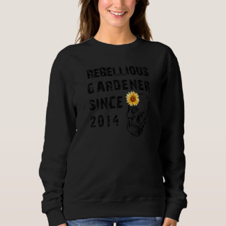 Sweatshirt Gardener rebelle depuis 2014 Détresse Crâne Sunf