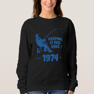 Sweatshirt Garder sa bobine depuis 1974 Pêche