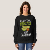 Sweatshirt Gardez l'Avocado et continuez sur Avocado (Devant entier)