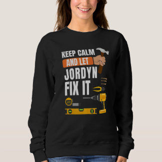 Sweatshirt Gardez Le Calme Et Laissez Jordyn Corriger Il Hand