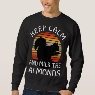 Sweatshirt Gardez le calme et le lait amandes pour Vegan et V