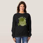 Sweatshirt Gardez simple Je Voyage Camping Caravan Camper (Devant entier)