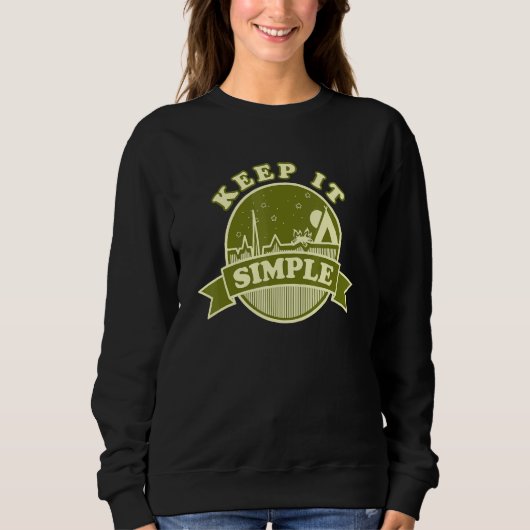 Sweatshirt Gardez simple Je Voyage Camping Caravan Camper (Devant)