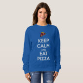 Sweatshirt Gardez votre calme et mangez une pizza 2 (Devant entier)