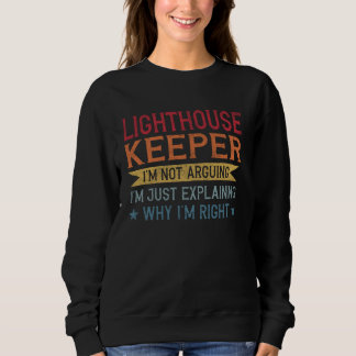 Sweatshirt Gardien de phare de citation de profession amusant