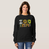 Sweatshirt Gardien de zoo Impression d'animal de faune de sav (Devant entier)