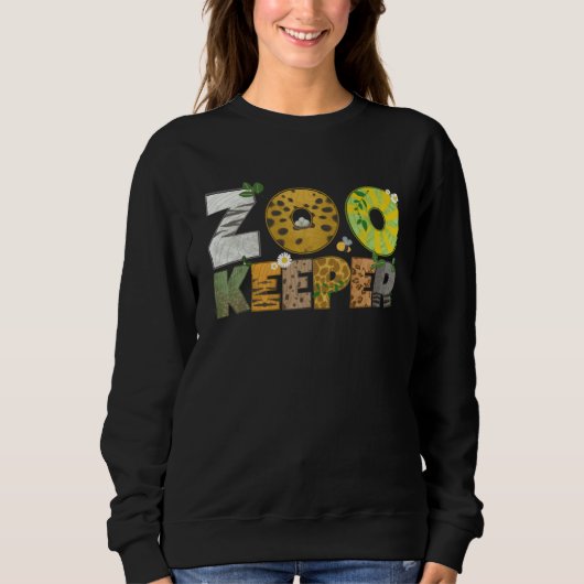 Sweatshirt Gardien de zoo Impression d'animal de faune de sav (Devant)