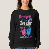Sweatshirt Gardienne Du Genre Rose Ou Bleu Maman Vous Aime (Devant)