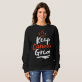 Sweatshirt Gardons le CANADA grand ! Feuille d'érable canadi (Devant entier)
